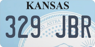 KS license plate 329JBR