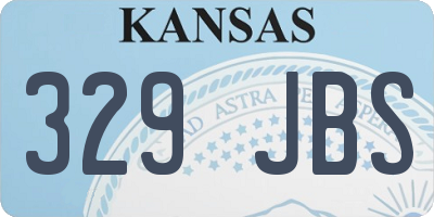 KS license plate 329JBS