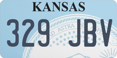 KS license plate 329JBV