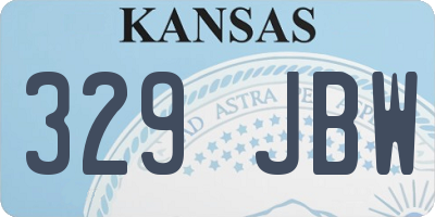 KS license plate 329JBW