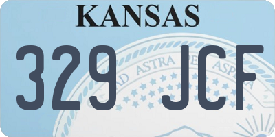 KS license plate 329JCF