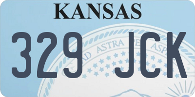 KS license plate 329JCK