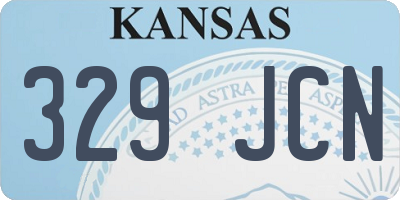 KS license plate 329JCN