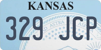 KS license plate 329JCP