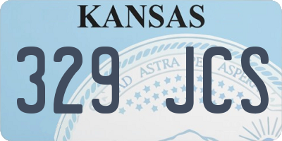 KS license plate 329JCS