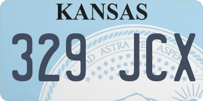 KS license plate 329JCX