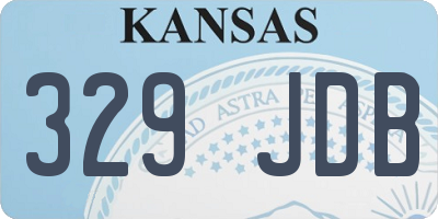 KS license plate 329JDB