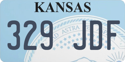 KS license plate 329JDF