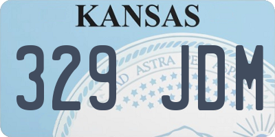 KS license plate 329JDM