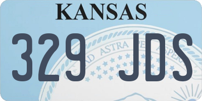 KS license plate 329JDS
