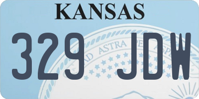 KS license plate 329JDW