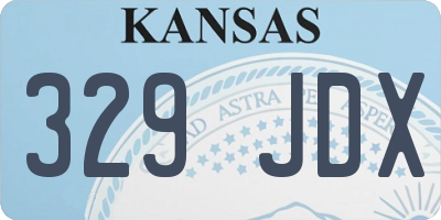 KS license plate 329JDX