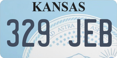 KS license plate 329JEB