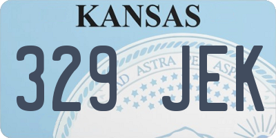 KS license plate 329JEK