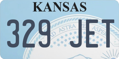 KS license plate 329JET