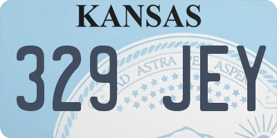 KS license plate 329JEY