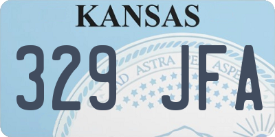 KS license plate 329JFA