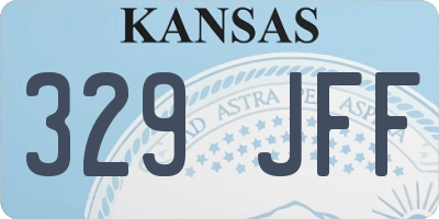 KS license plate 329JFF