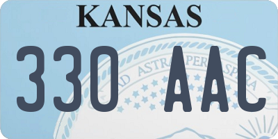 KS license plate 330AAC