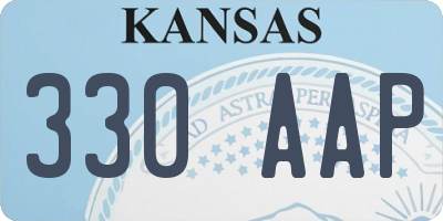 KS license plate 330AAP