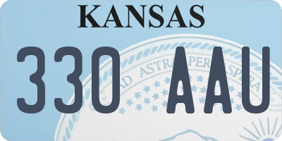 KS license plate 330AAU