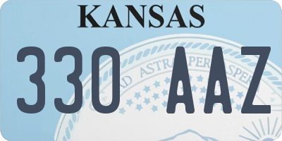 KS license plate 330AAZ
