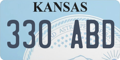 KS license plate 330ABD
