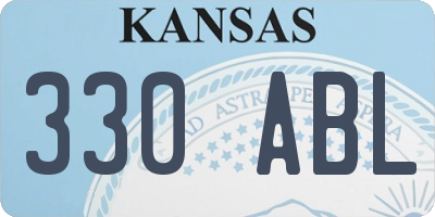 KS license plate 330ABL