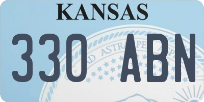 KS license plate 330ABN