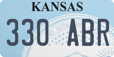 KS license plate 330ABR