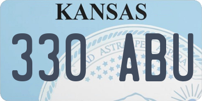 KS license plate 330ABU