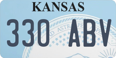 KS license plate 330ABV