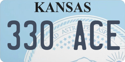 KS license plate 330ACE