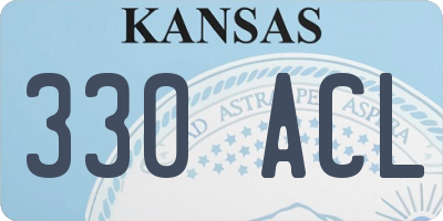 KS license plate 330ACL