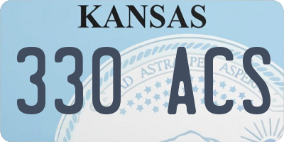 KS license plate 330ACS