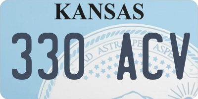 KS license plate 330ACV