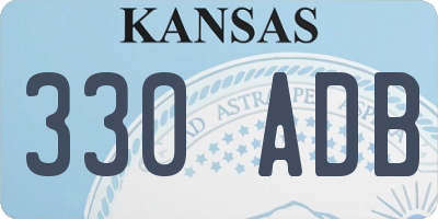 KS license plate 330ADB