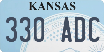 KS license plate 330ADC