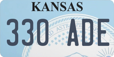 KS license plate 330ADE