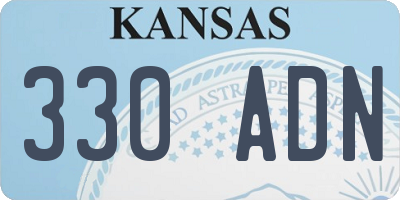 KS license plate 330ADN