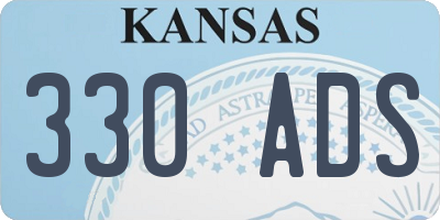 KS license plate 330ADS