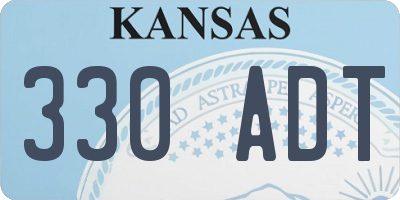 KS license plate 330ADT