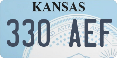 KS license plate 330AEF