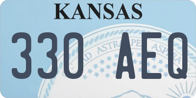 KS license plate 330AEQ