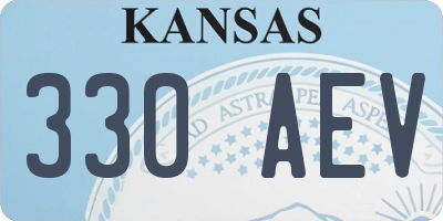KS license plate 330AEV