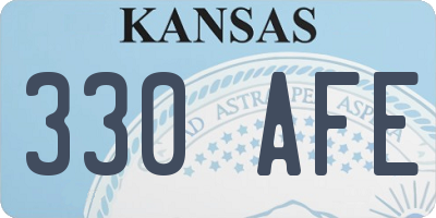 KS license plate 330AFE