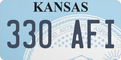 KS license plate 330AFI