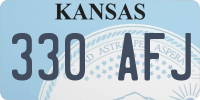 KS license plate 330AFJ