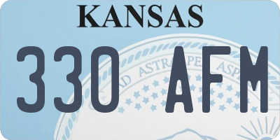 KS license plate 330AFM