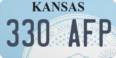 KS license plate 330AFP